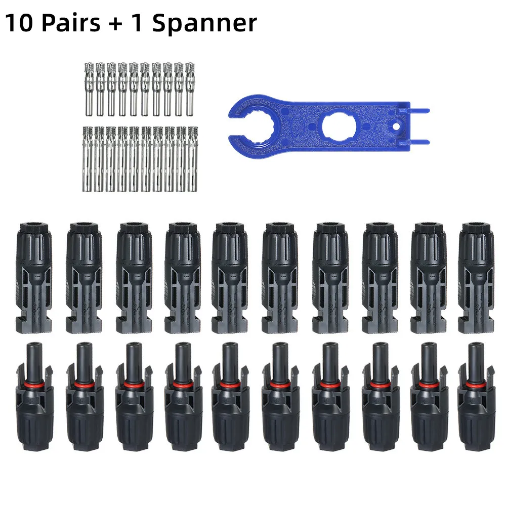 10-pairs-Photovoltaic-panel-connector-Waterproof-Solar-connector-male ...