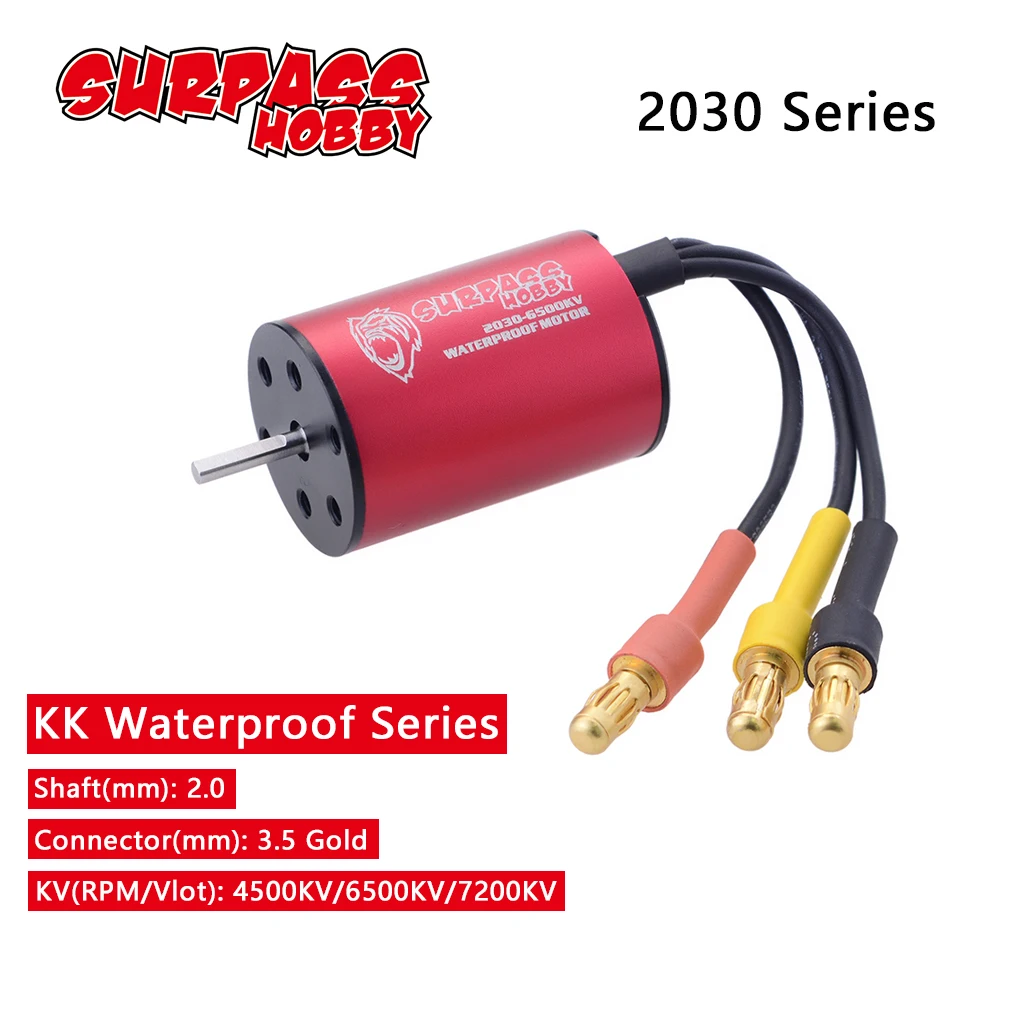 Comparaison des tailles 2030 2040 2430 du moteur brushless haute performance 2280-7200KV pour RC