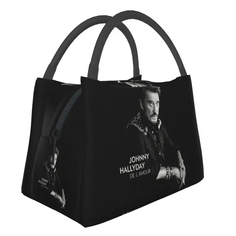 

Johnny Hallyday Portable Lunch Box Women Leakproof France Mucisian Cooler Thermal Food Insulated Lunch Bag Work Pinic Container