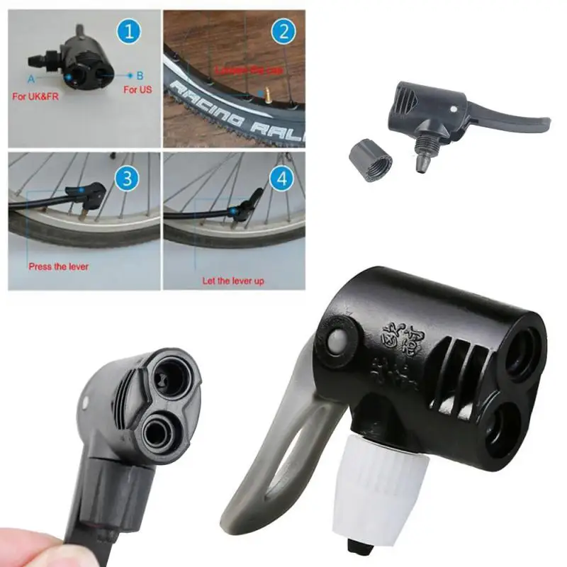 

Air Pump Inflator FV AV Valve Converter Nozzle Adapter Hose Dual Head Valve Mountain Bike Accessories