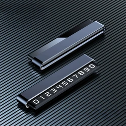 Luminous Car Phone Holder & Temporary Parking Number Card (GRAY)