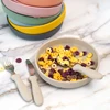 Poplittleone Free Customized Logo Baby Feeding Set Infant Dishes Plate With Sucker Bowl Training Fork Spoon Children's Tableware 6