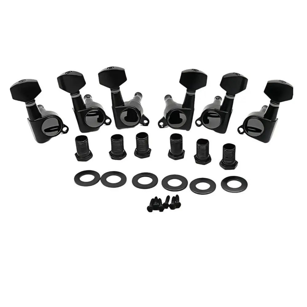 Metal Guitar String Tuning Pegs Totally Closed 3L3R Configuration Guitar Tuner Machine Head Knob String Tuners Electric Guitar