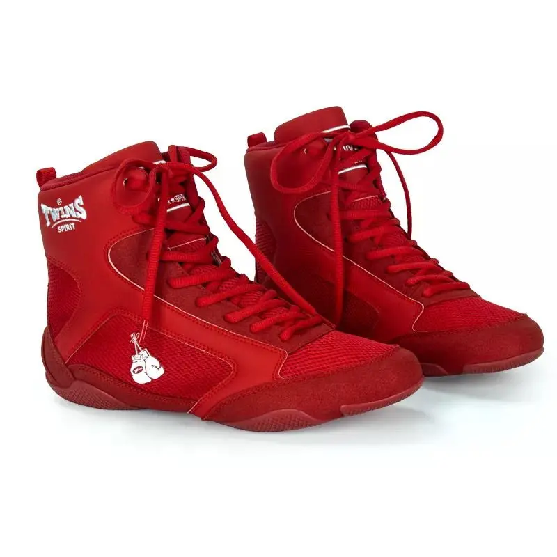 Men's and Women's High-top Wrestling Shoes Free Combat Training Sports Shoes Non-slip Comfortable and Lightweight Boxing