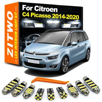 ZITWO 14Pcs Car Bulb Accessories LED Interior Light Kit For Citroen C4 Picasso Grand Picasso 2014 2015 2016 2017 2018 2019 2020 1
