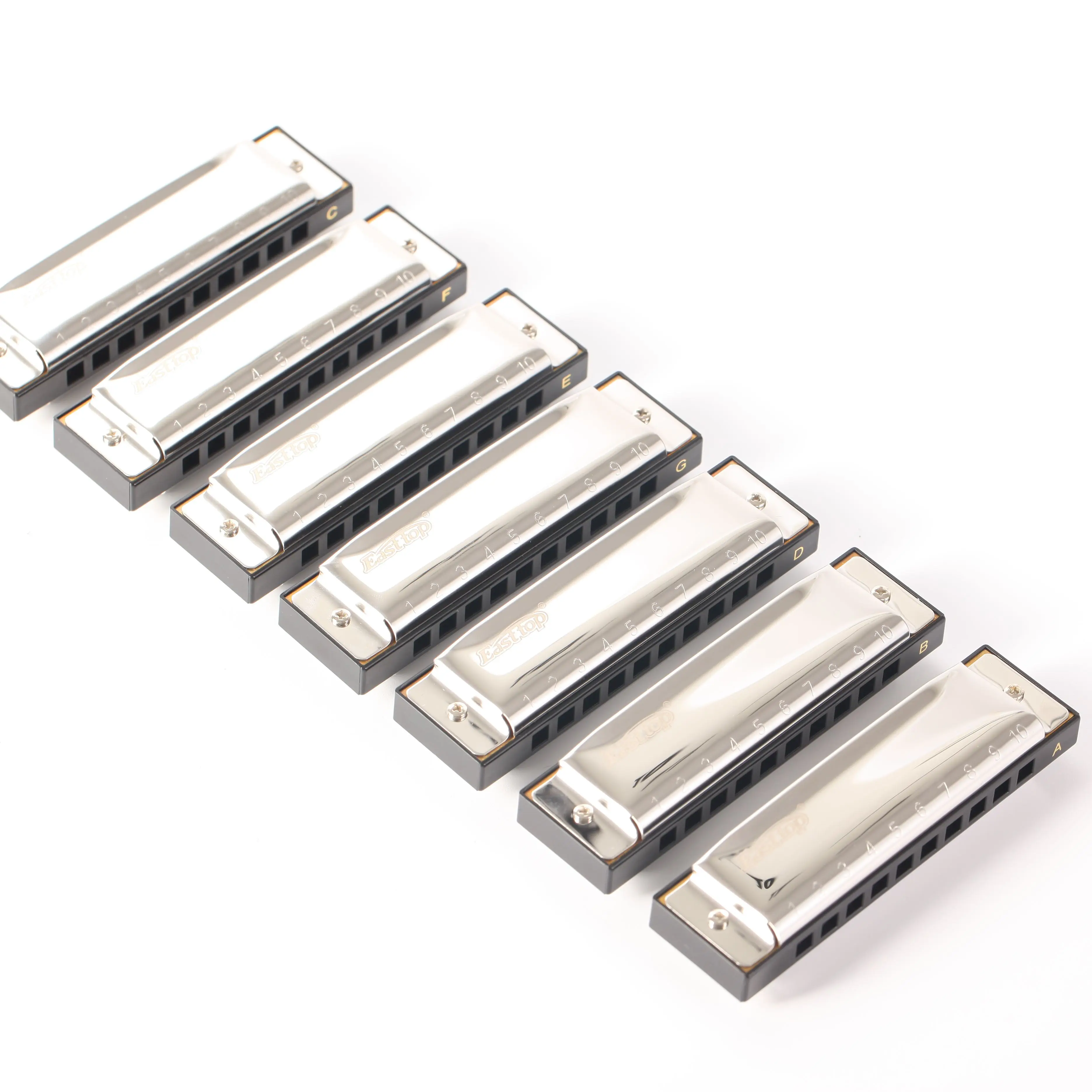 East top mouth organ diatonic harmonica with 7 keys,harmonica set music blues harp for beginner,player,gift