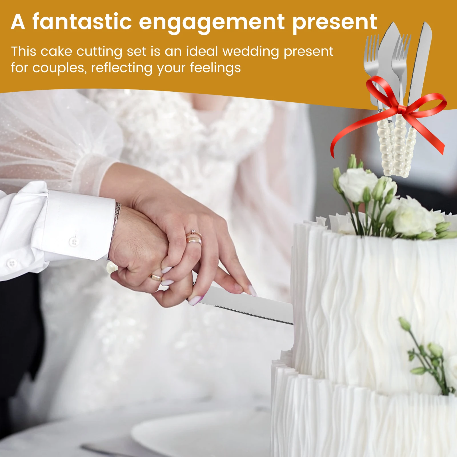 Cake Shovel Set Stainless Steel Cake Cutter and Pie Spatula Set Efficient Cake Cutting for Wedding Birthday Anniversaries Party