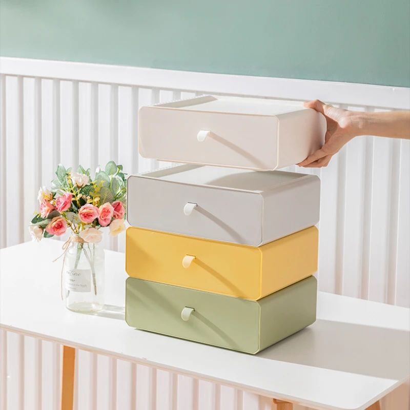 

Storage Box Grids Plastic Multifunction Storage Drawer Socks Underwear Storage Boxes Stackable Jewelry Sundries Organizer