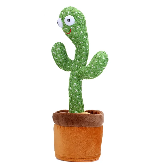 Dancing Cactus Repeat Talking Toy Electronic Plush Toys An Sing And Dance Voice Interactive Battery USB Charging Gift For Kid