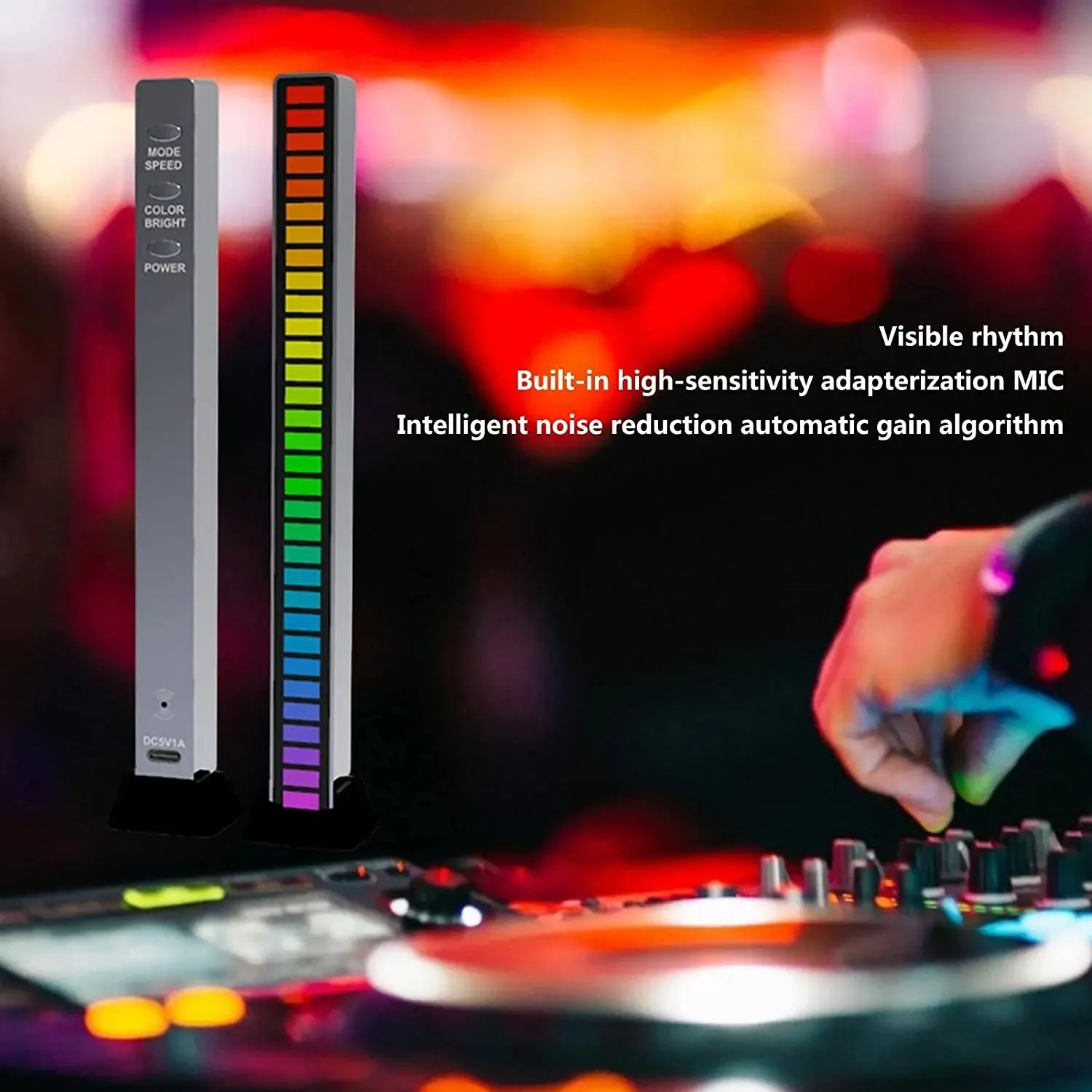 Smart RGB Symphony Sound Control LED Light Music Rhythm Ambient Pickup Lamp App Control For Compute Gaming Desktop Decor led atmosphere lights,music rhythm light,music rhythm lamp