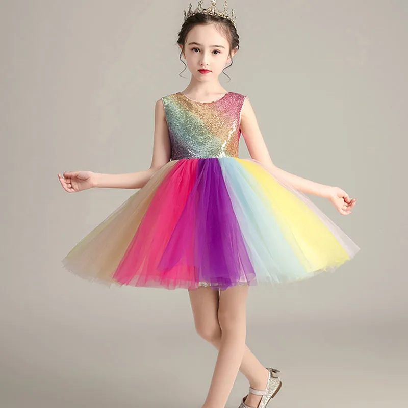 

Custom made princess skirt fluffy skirt summer Rainbow Dress