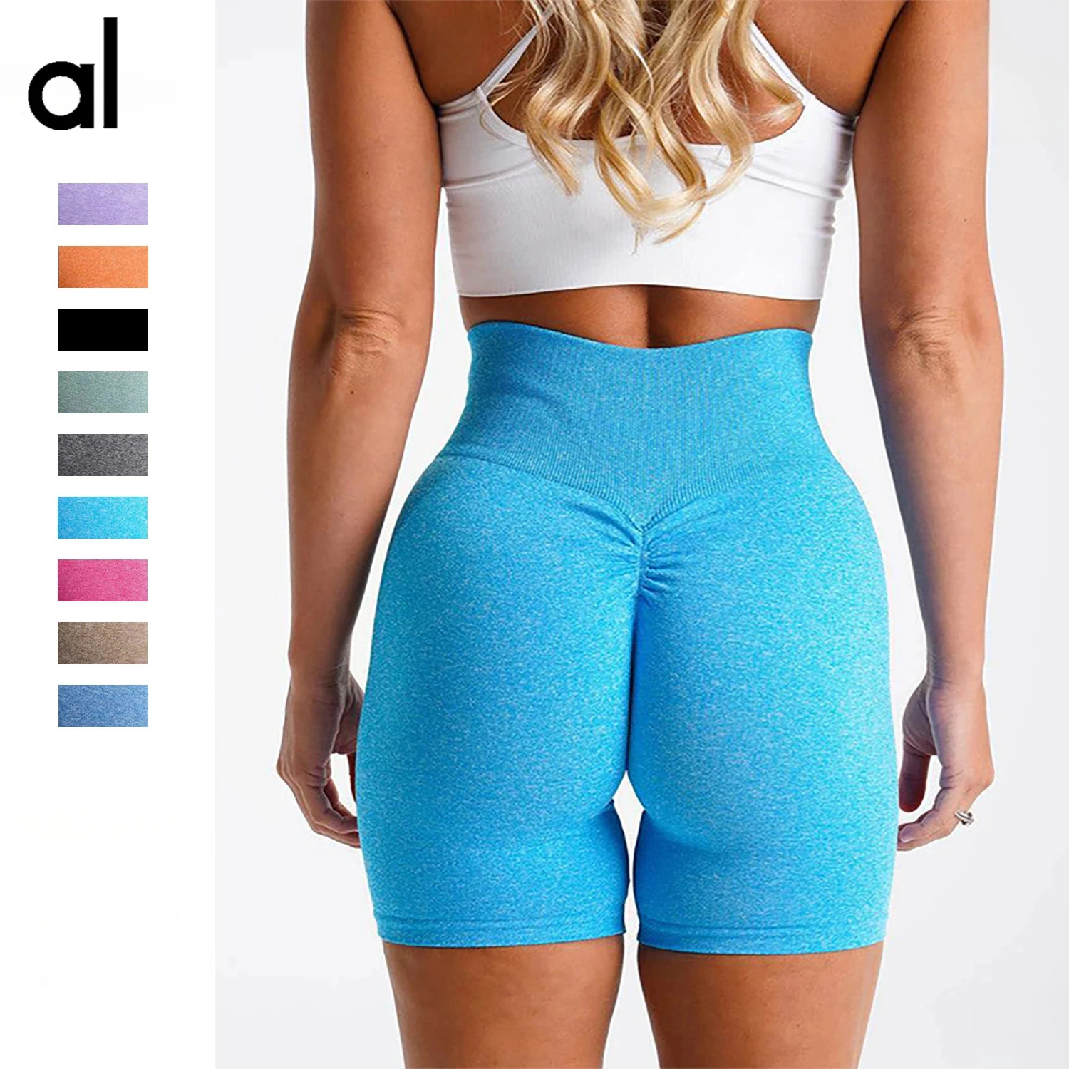 

AL Yoga New Peach To Lift The Buttocks Sports Leisure Fitness Shorts Women Highlight The Figure Hip Shorts