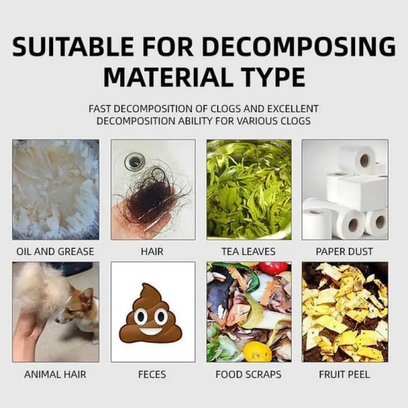Drain Cleaner 100g Powerful Drain Cleaner Kitchen Pipe Dredging Agent Dredge Deodorant Toilet Sink Drain Cleaner Sewer Fast Cleaning Tools