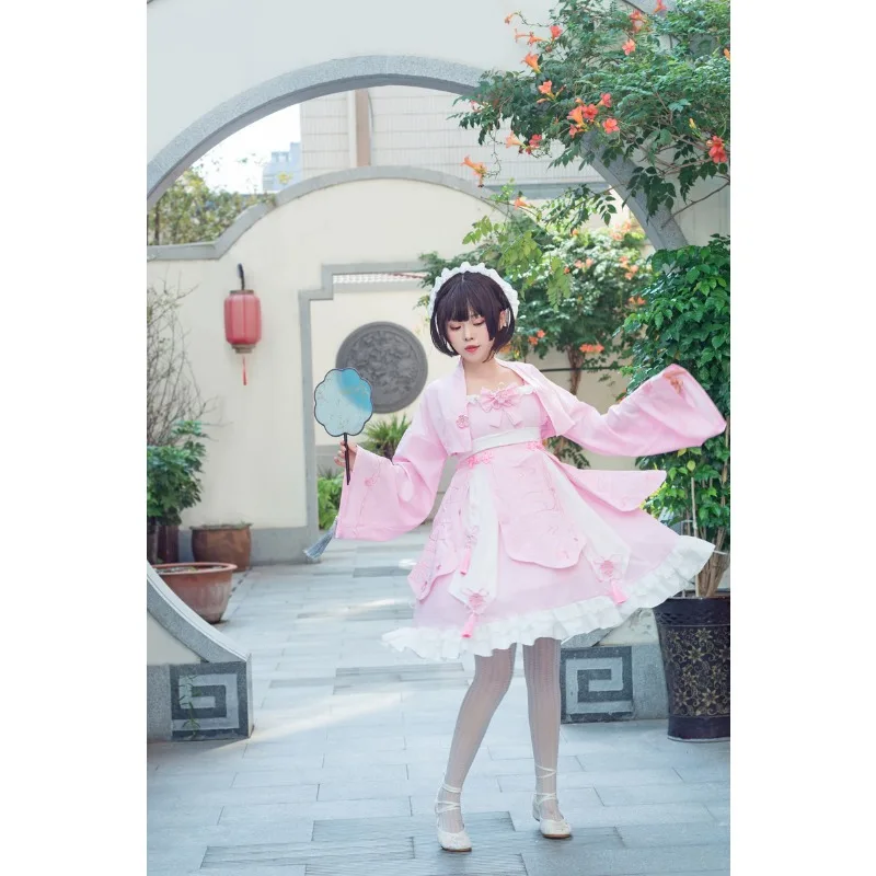 New High Quality Japanese Harajuku Kawaii Lolita Dress Woman Elegant Aesthetic Long Sleeve Dress Y2k Alt Casual Cute Clothes