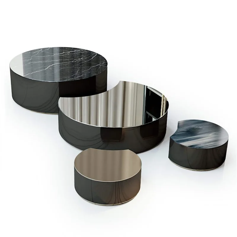 Modern Round Nesting Marble Coffee Tables – Set of 3 4