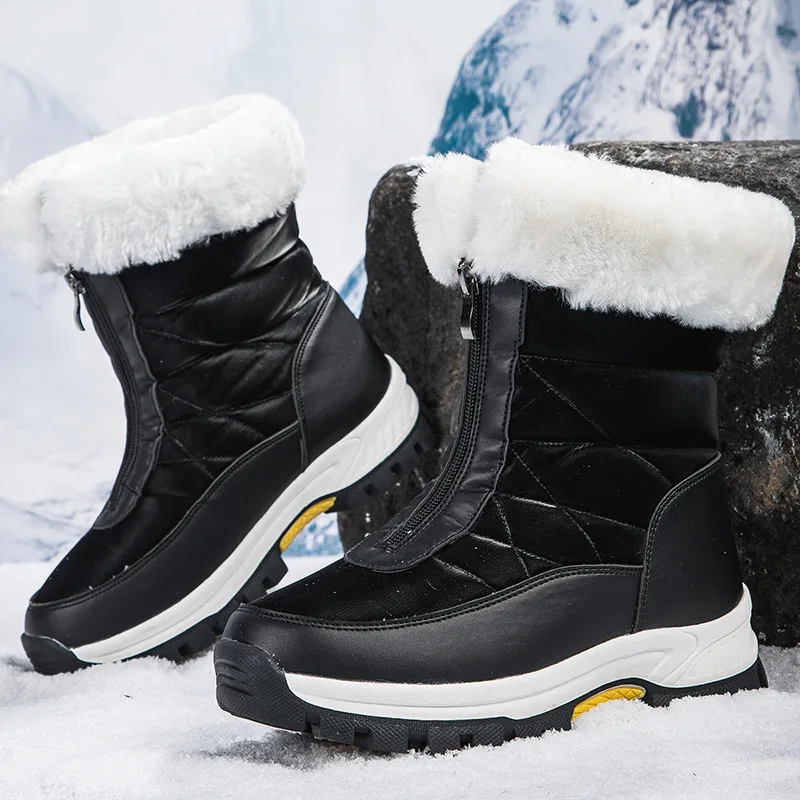 Cold Resistance -30℃ Women Snow Boots Fashion Outdoor Winter Hiking Shoes Waterproof Size 36-42