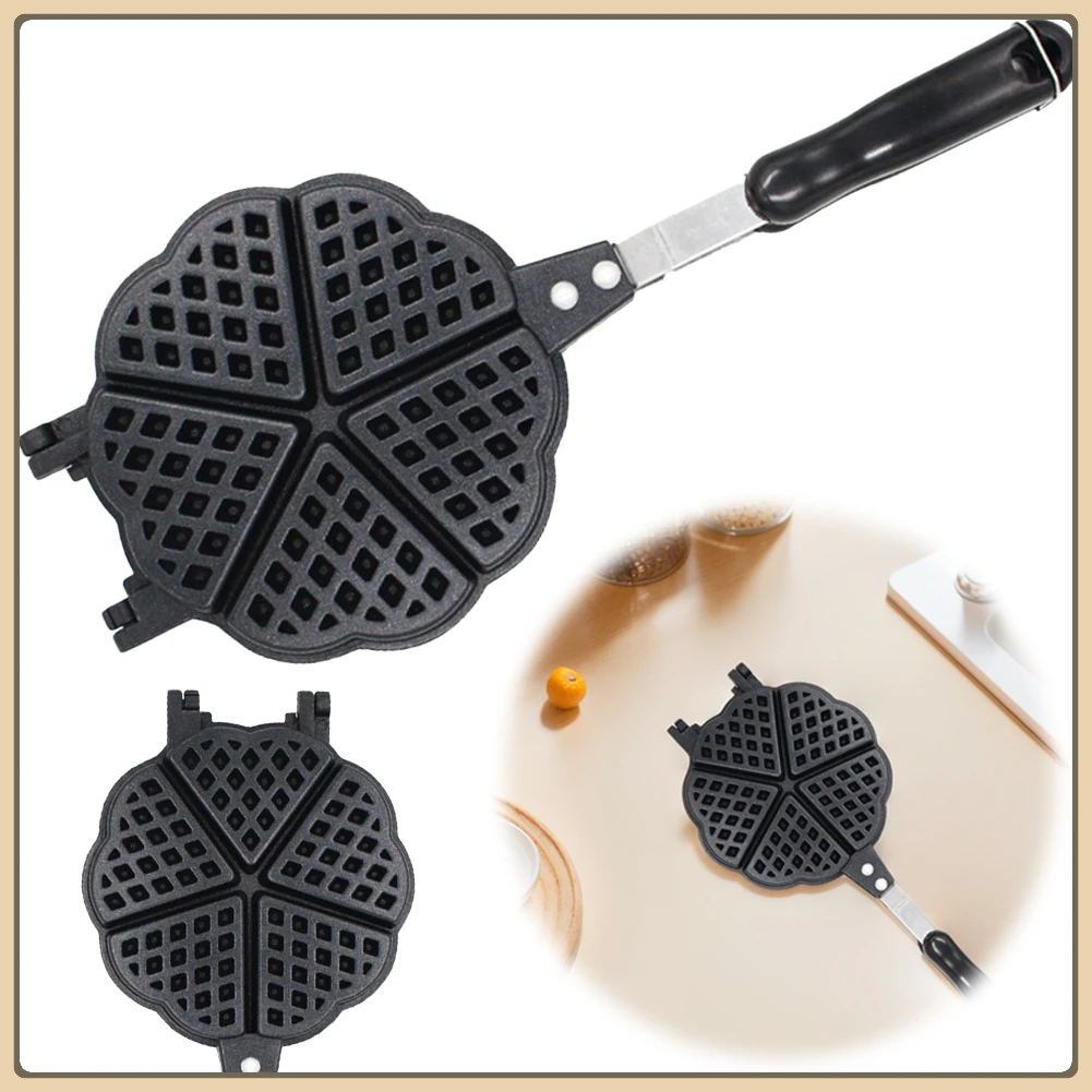 Sandwich Toaster Love Heart Shape Toaster Breakfast Skillet Non-Stick Aluminum Omelet Breakfast Machine 2