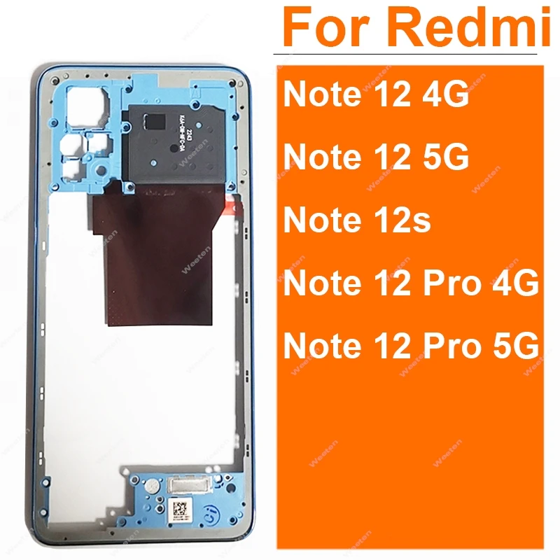 

Корпус средней рамки для Xiaomi Redmi Note 12 12s Pro 4G