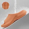 EVA Soft Sole Thick Bottom Waterproof Slippers Summer Big Size Non-slip Home Couple Slippers Ladies Beach Slides Anti-odorant 45 5