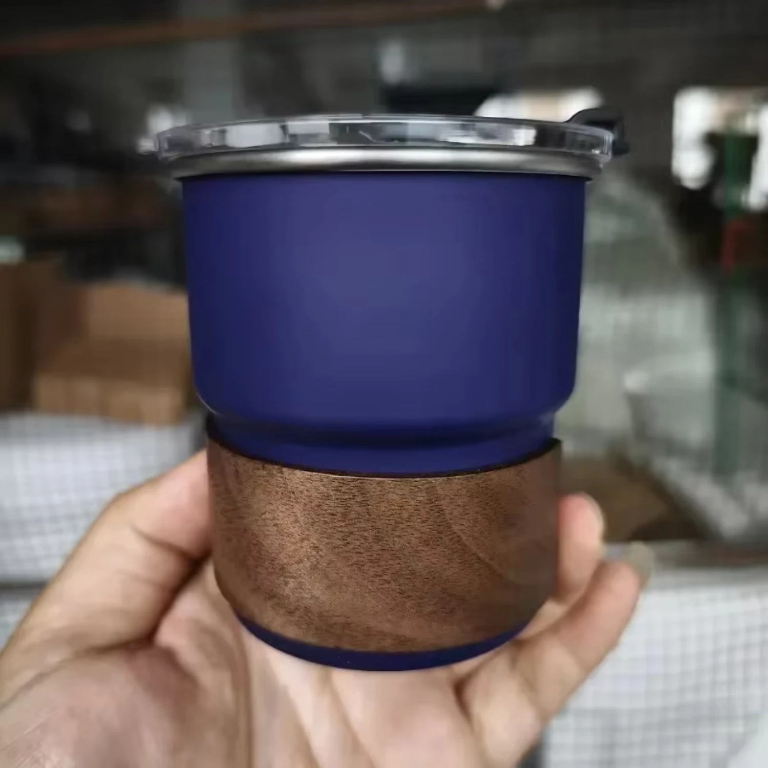 Portable 304 Stainless Steel Coffee Cup with Lid -...