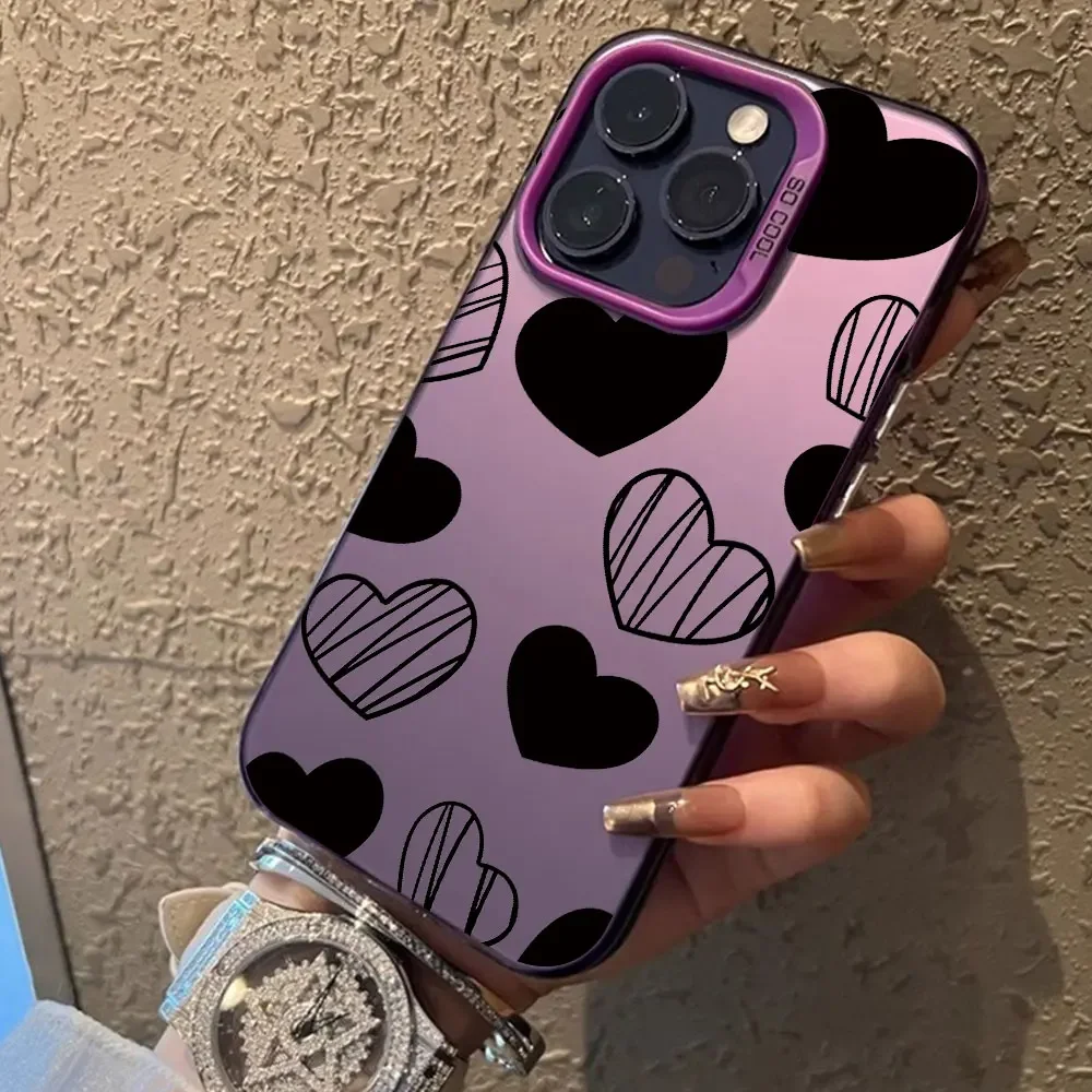 Elegant Black Love Design Shockproof Phone Case
