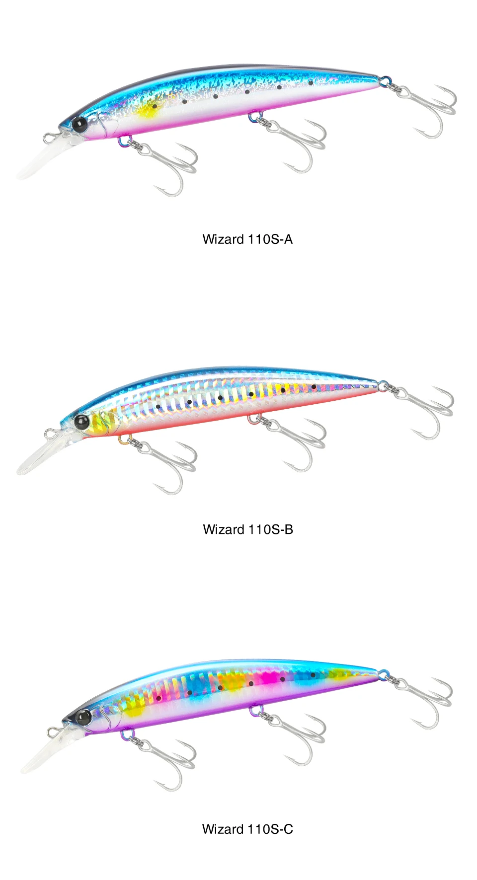 TSURINOYA 110S 110mm 37g Heavy Sinking Minnow Hard Artificial Plastic Sea Fishing Lure WIZARD Max 80m Ultra Long Casting Bait – Detail 15