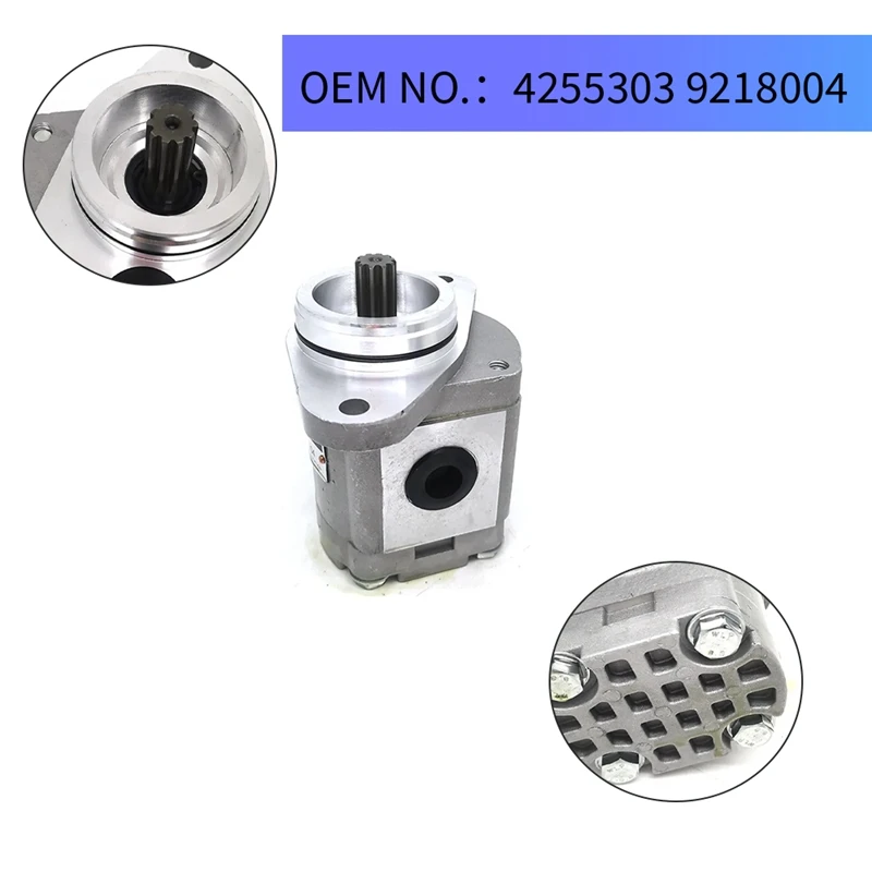 

1 Piece Hydraulic Gear Pump 4255303 Silver Metal For Hitachi Excavator EX100-2 EX120-2 EX200-2 John Deere 490E 790ELC