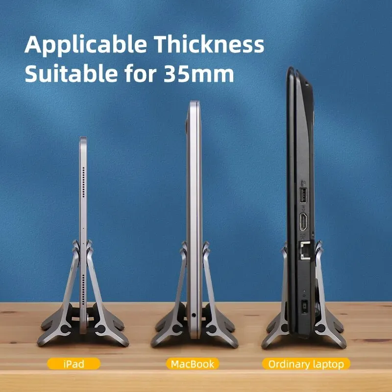 Hagibis Vertical Laptop Stand Desktop Gravity Holder Aluminum Notebook Dock Space-Saving for MacBook/Surface/HP/Dell/Chrome Book