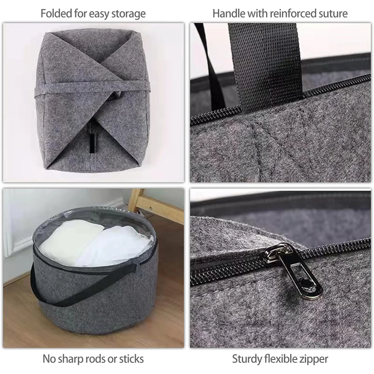 Felt Storage Box for Hats and Clothes Organization