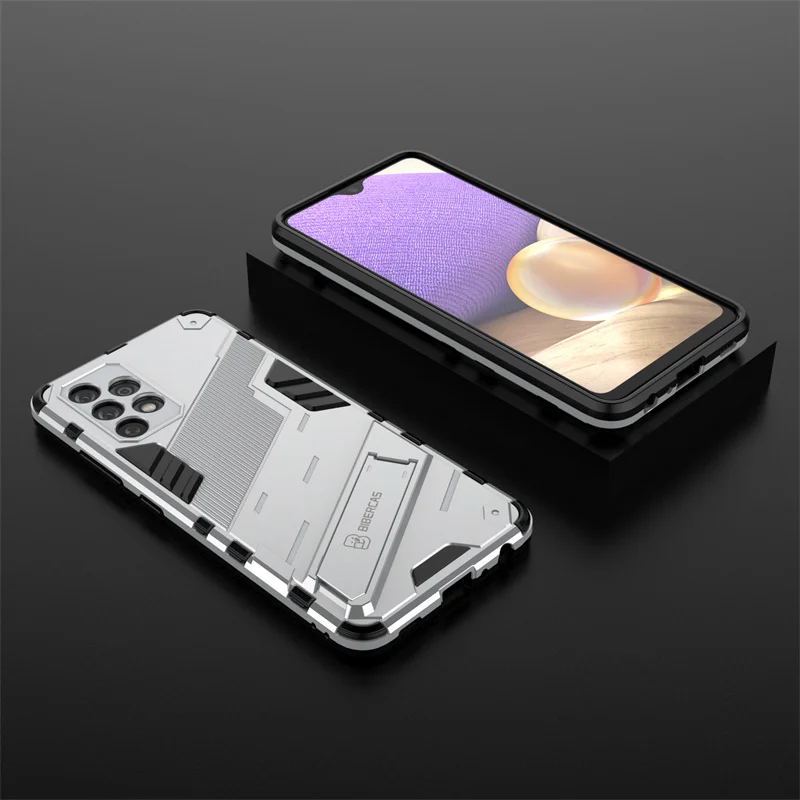 Armor Shockproof Phone Case with Magnetic Holder Stand and Back Cover
