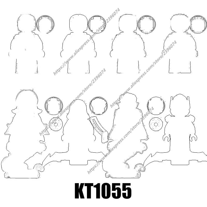 

1 шт., экшн-фигурки, строительные блоки, игрушки, серия KT1055 XP419 XP420 XP421 XP422 XP423 XP424 XP425 XP426