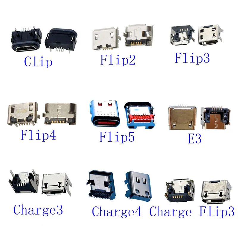 Altoparlante Bluetooth 5Pcs Per Jbl Flip 2 5 Charge 3 4 E3 Flip2 Flip4 Plulse Clip Pulse Clip2 Connettore Per Dock Di Ricarica Usb