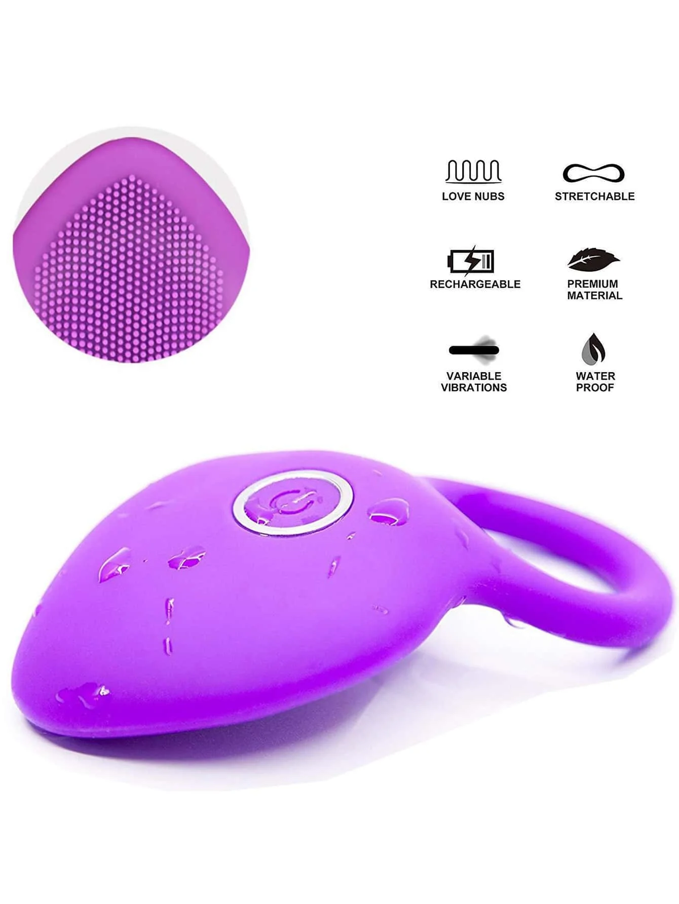 Rechargeable Vibrating Lock Ring for Couples Sex Toy Clitoris Stimulator Orgasm Vibrator Male Penis Massage Vibration Delay Ring