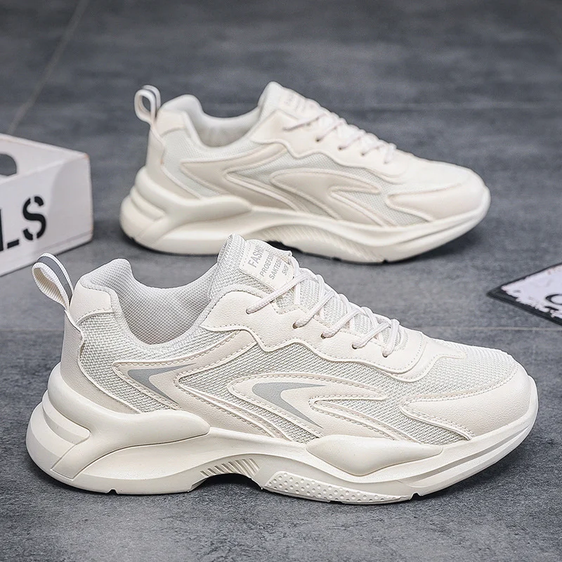 

Summer Mesh Sneakers Men's Comfortable Breathable Platform Shoes 2023 Trendy Tennis Shoes Korean Version All-match Casual Shoes