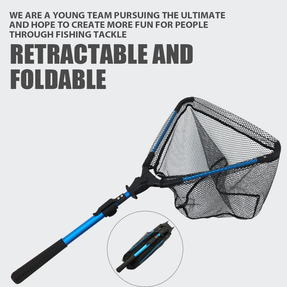 73-112cm Folding Fishing Brail Net Telescopic Fishing Landing Net