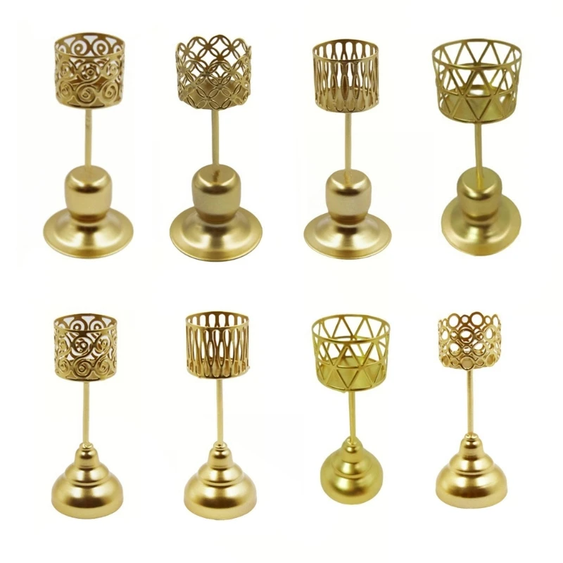 

Iron Stand, Metal Hollow Iron Decorative Tea Light Display Holder Candlestick for Wedding Party