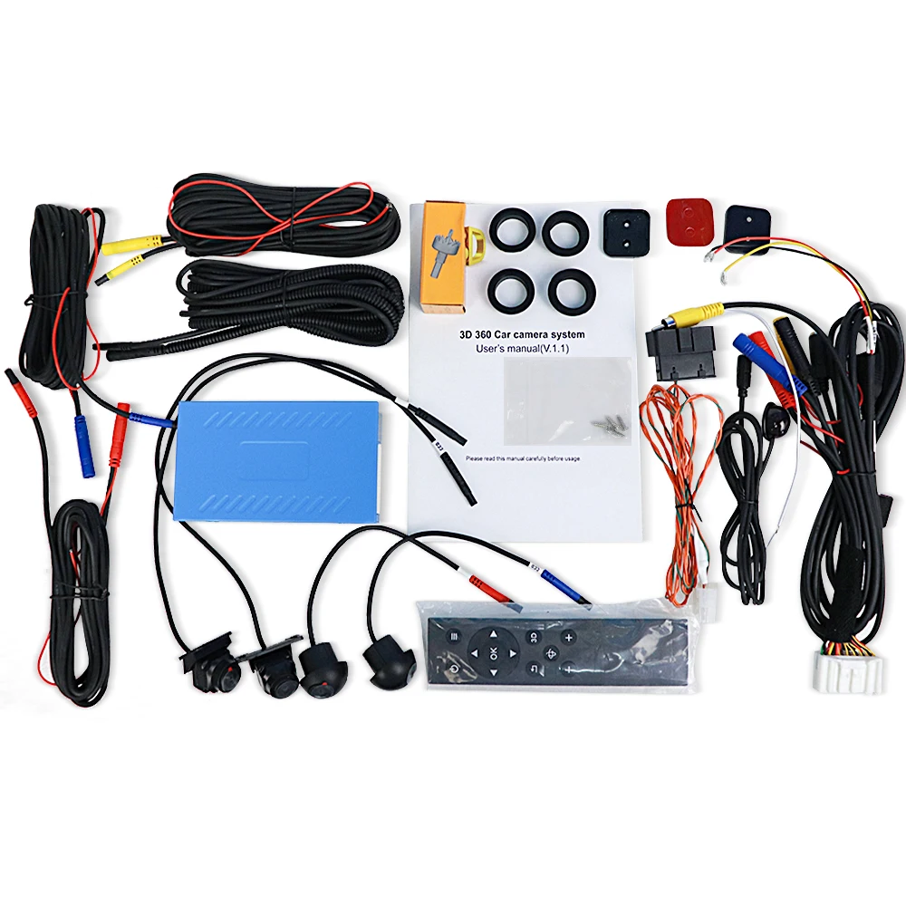 1080P Car 3D 360 degree panoramic Camera Dynamic trajectory Driving Panorama recorder Bird View Parking Front Rear DVR Surround