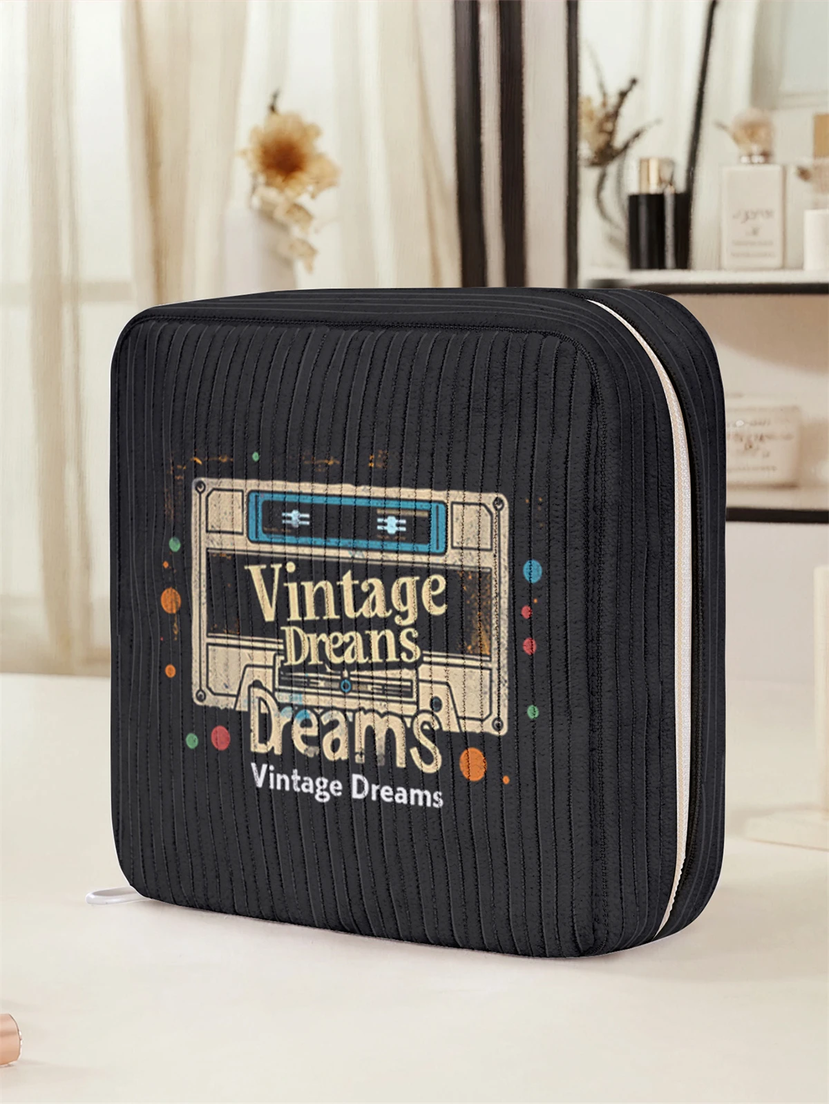 Recording machine pattern printed sanitary napkin storage bag, women's lightweight tissue bag, sanitary tissue bag