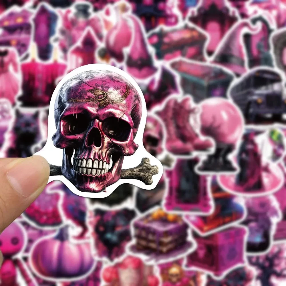 

10/30/50pcs Cartoon Magic Witch Goth Stickers DIY Graffiti Laptop Phone Motorcycle Car PVC Halloween Horror Decoration Decal Toy