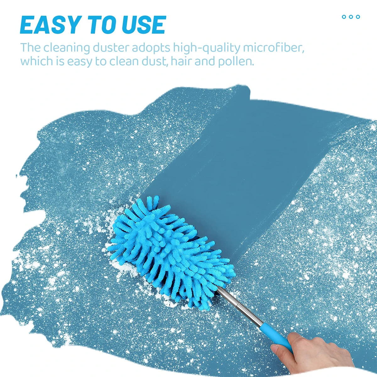 Extendable Microfiber Duster Soft Dust-Free Duster Feathers Living Room Kitchen and Car Cleaning 1PCS cleaning duster retractable duster microfiber duster brush telescopic duster brush microfiber dust brush telescopic dust brush telescopic dust remover feather duster