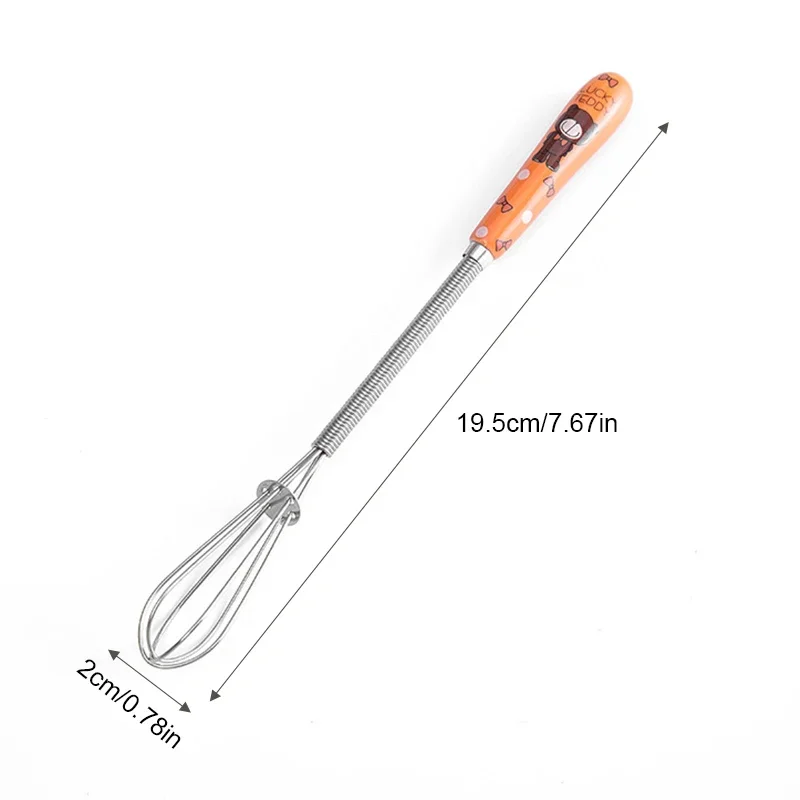Egg Beater Rotary Whisk 1Pcs Egg Beater Coffee Milk Drink Mini Mixer Ceramic Handle Stirring Whisk Frother Foamer Practical Kitchen Gadgets