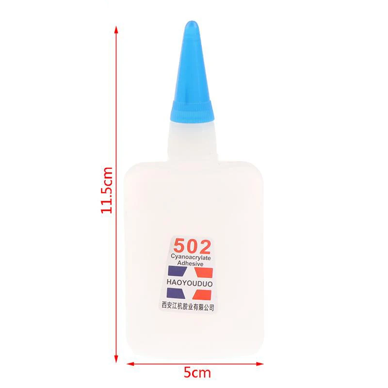 1pc 502 Super Glue Instant Quick Dry Cyanoacrylate Strong Adhesive Quick Bond Leather Rubber Metal Office Supplies Fast Glue 6