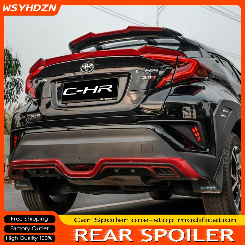 

For TOYOTA CHR C-HR 2016-2022 Roof Spoiler Modified Middle Spoiler Rear Wing Replacement Part Splitter Deflector Boot Lip