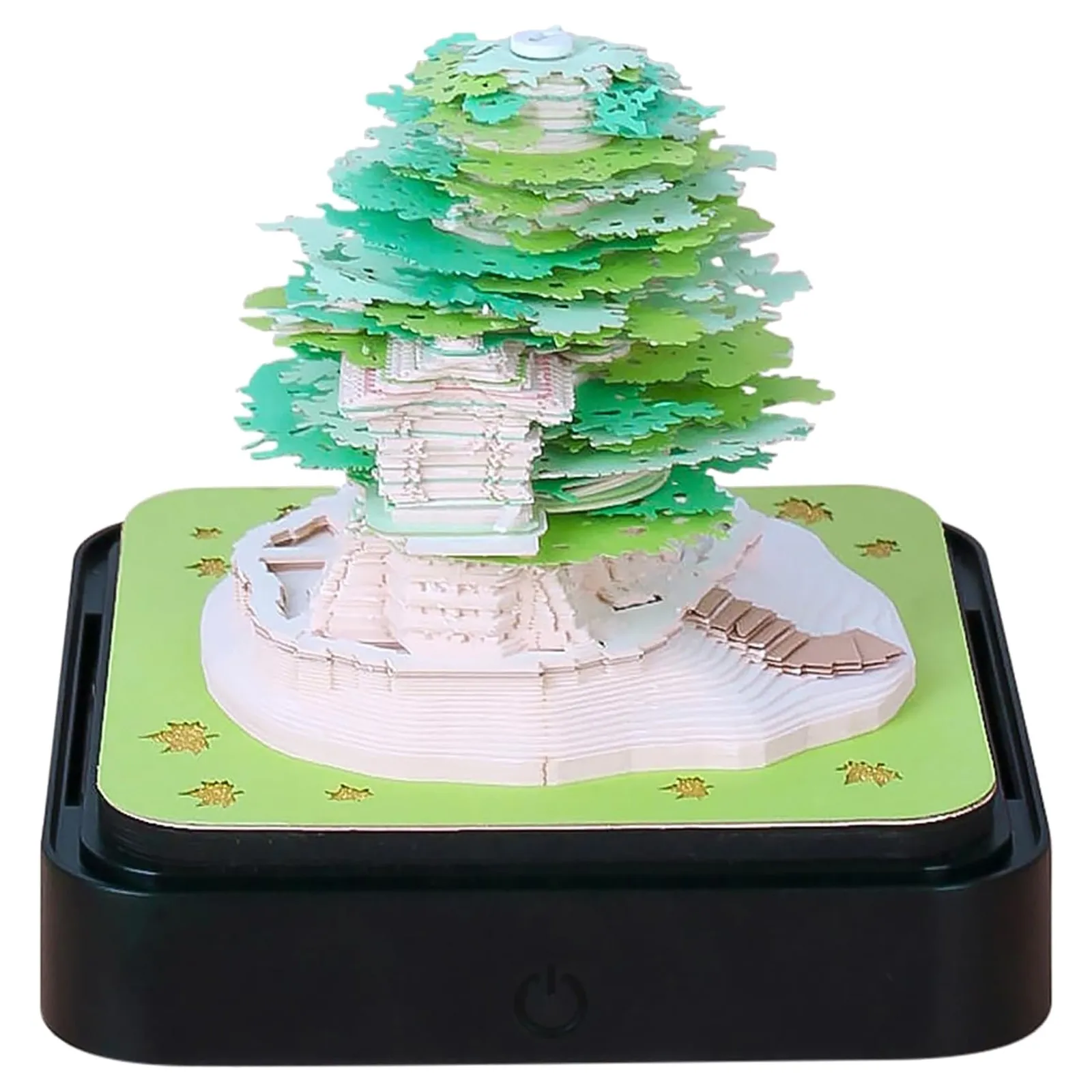 

2024 Calendar Desktop Ornaments 3D Paper Notepad Art Cherry Tree Creative 3D Paper Sculpture Notepad Gift Desk Decorations