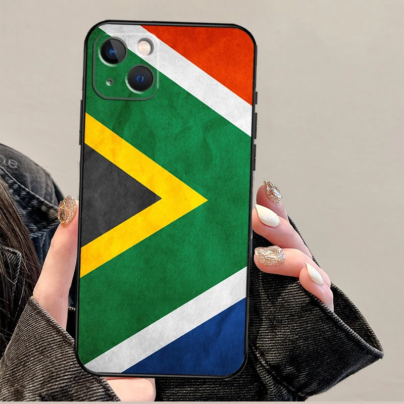 South African Flag Case For iPhone 11 12 13 14 15 Pro Max XS X XR SE 2020 2022 7 8 Plus 12 13 mini Phone Cover