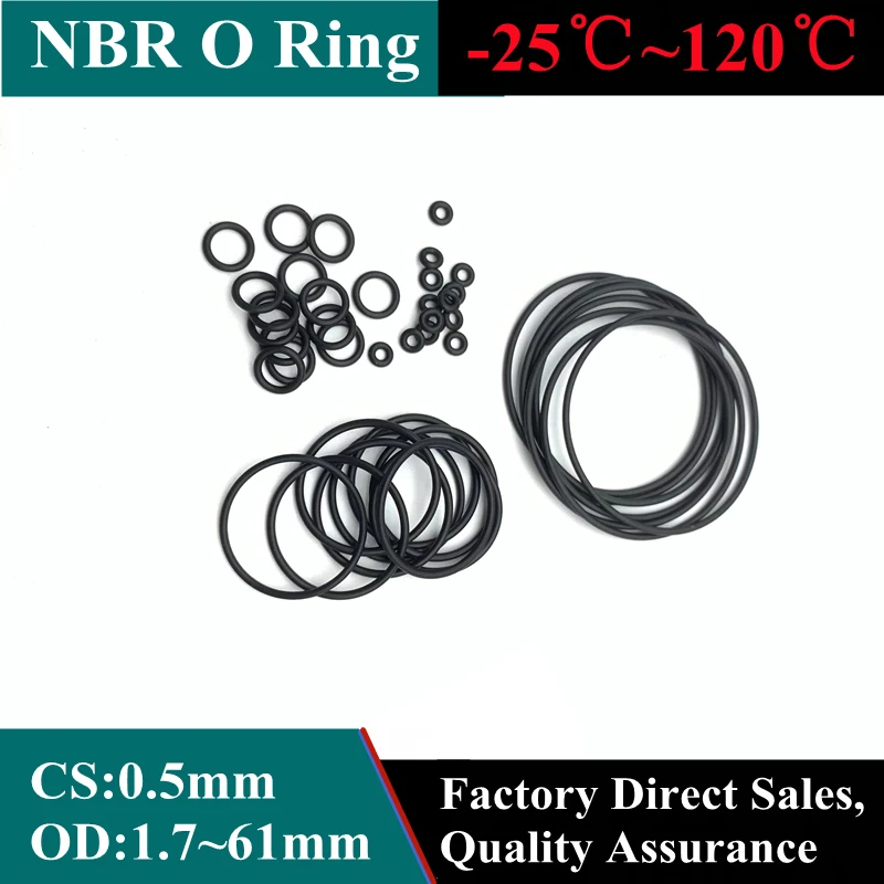 METRIC NITRILE RUBBER NBR O Ring Seals 5mm Cross Section 41mm-70mm ID