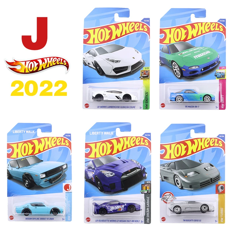 Новинка 2022, автомобильные колеса Hot Wheels J Batch MAZDA SKYLINE 2000GT-R LBWK 1986 TOYOTA VAN, металлический автомобиль
