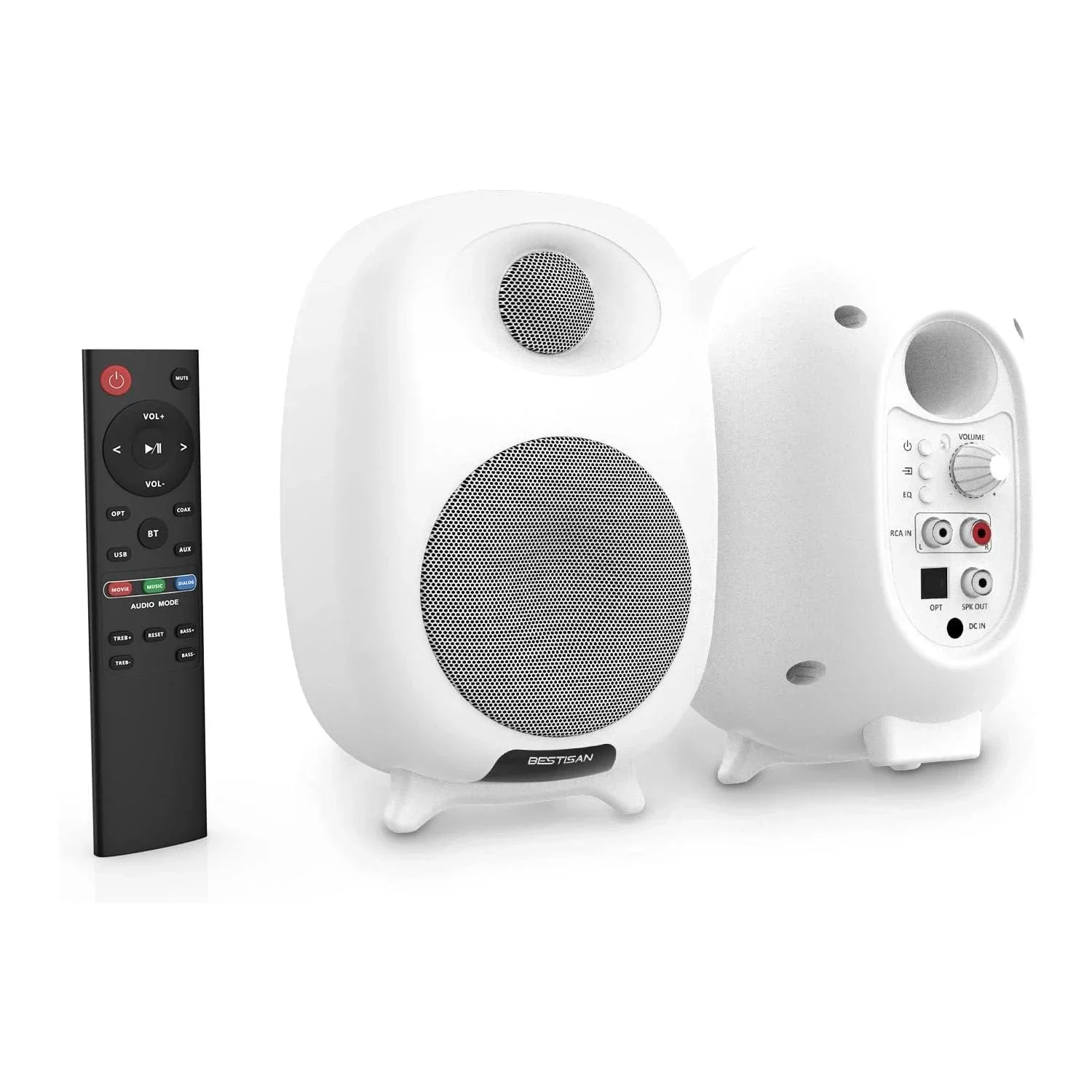 Bestisan 50W Active Bluetooth Speakers 2.0 Stereo Game Loudspeaker Home Theatre Sound System With Bass Effect OPT RCA For PC TV bluetooth speaker audio speakers
