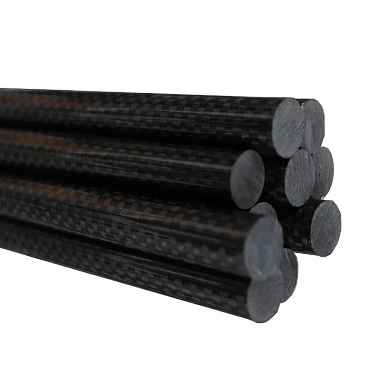 500mm 길이 3K 탄소 섬유 막대 OD4-15mm 솔리드 순수 카본 무광택 표면 카본 막대 (드론, 영화 카메라 및 모델 DIY용)