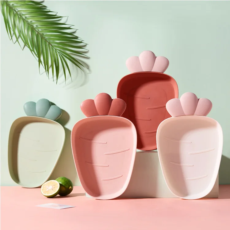 

Fruit Tools Lazy Snack Tray Fruit Food Tray Candy Cute Plate Snack Dish Fruit Food Plate Household Plastic Plate for Home